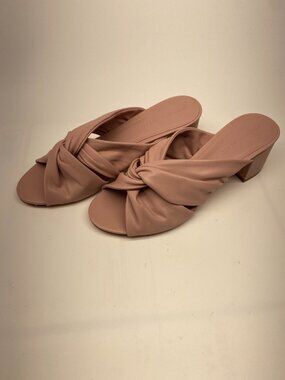 Rebecca Allen Women's The Twist Pink Leather Sandal Sz 10.5